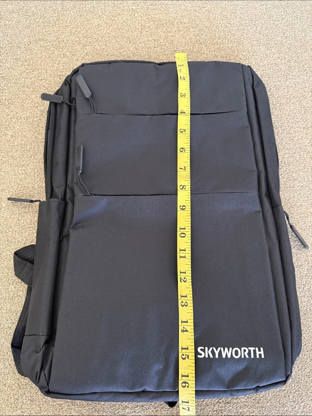Skyworth Black Men's Backpack - Sleek Travel & Laptop Pack